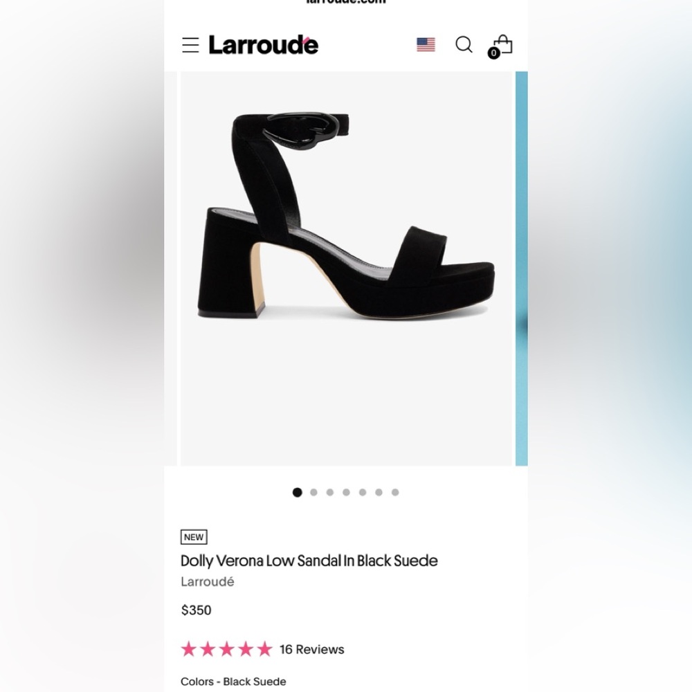 Larroude Black Women's Sandals